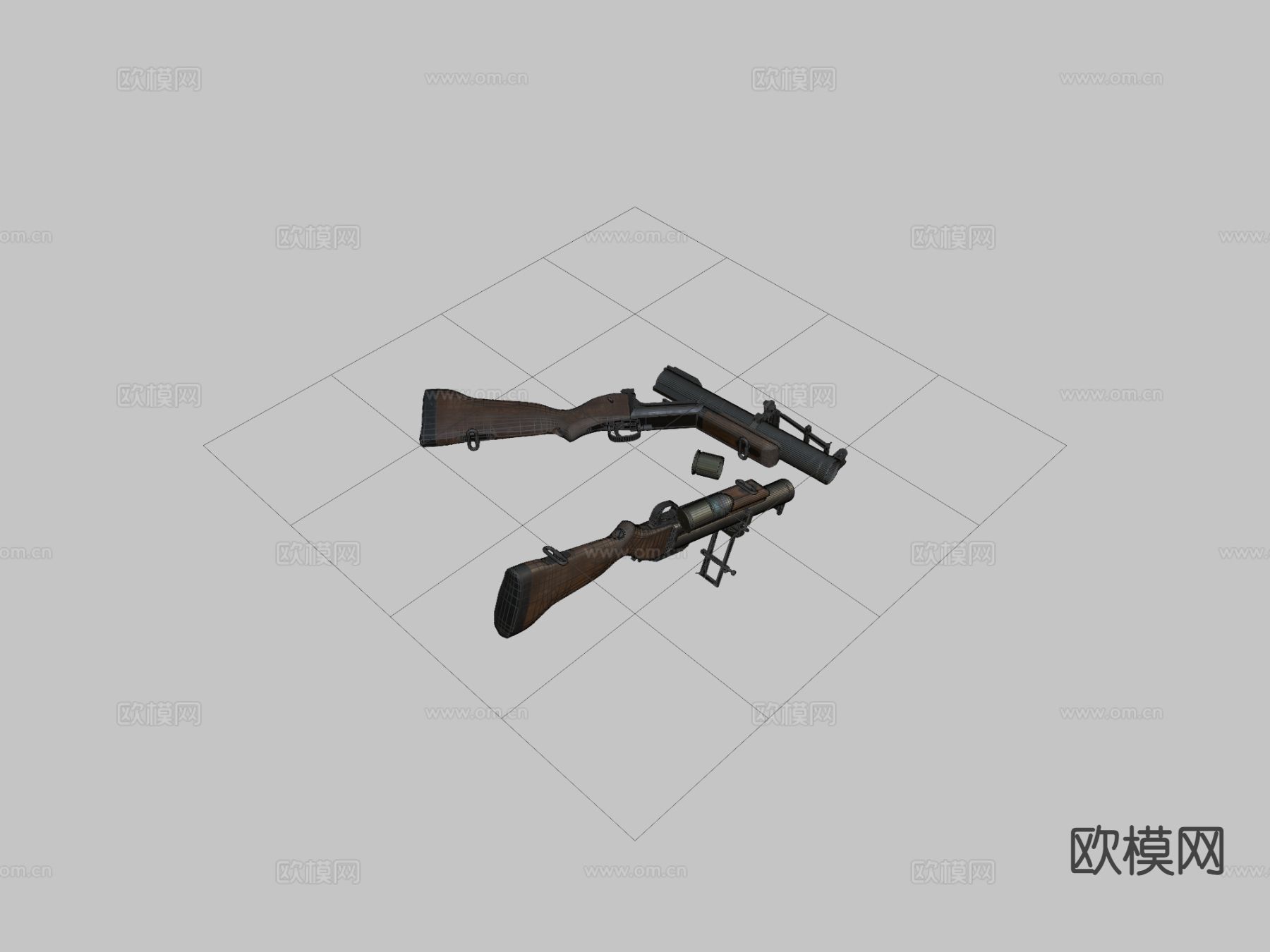 M79 榴弹发射器 火枪su模型下载（渲染图1）