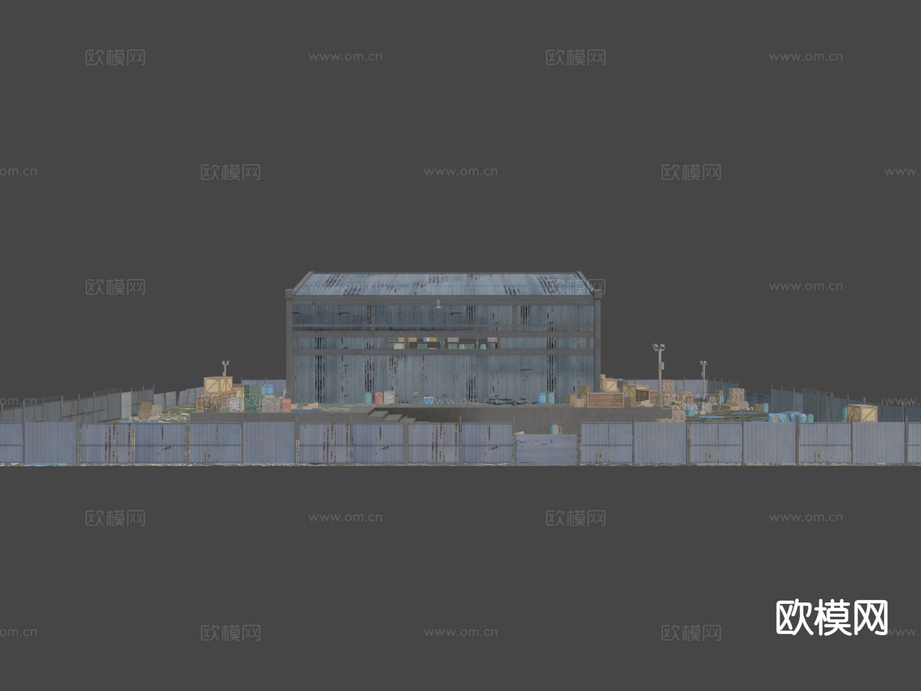 工业仓库 资产包su模型下载（渲染图7）