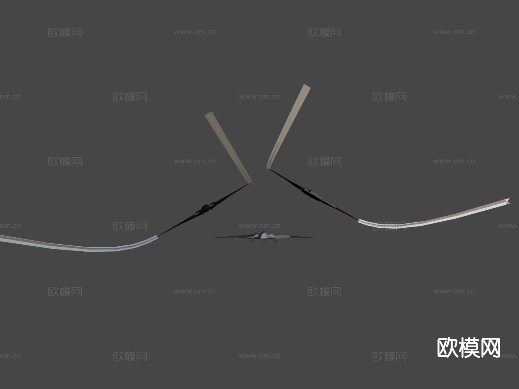 幽灵轰炸机 战斗机su模型下载（渲染图6）