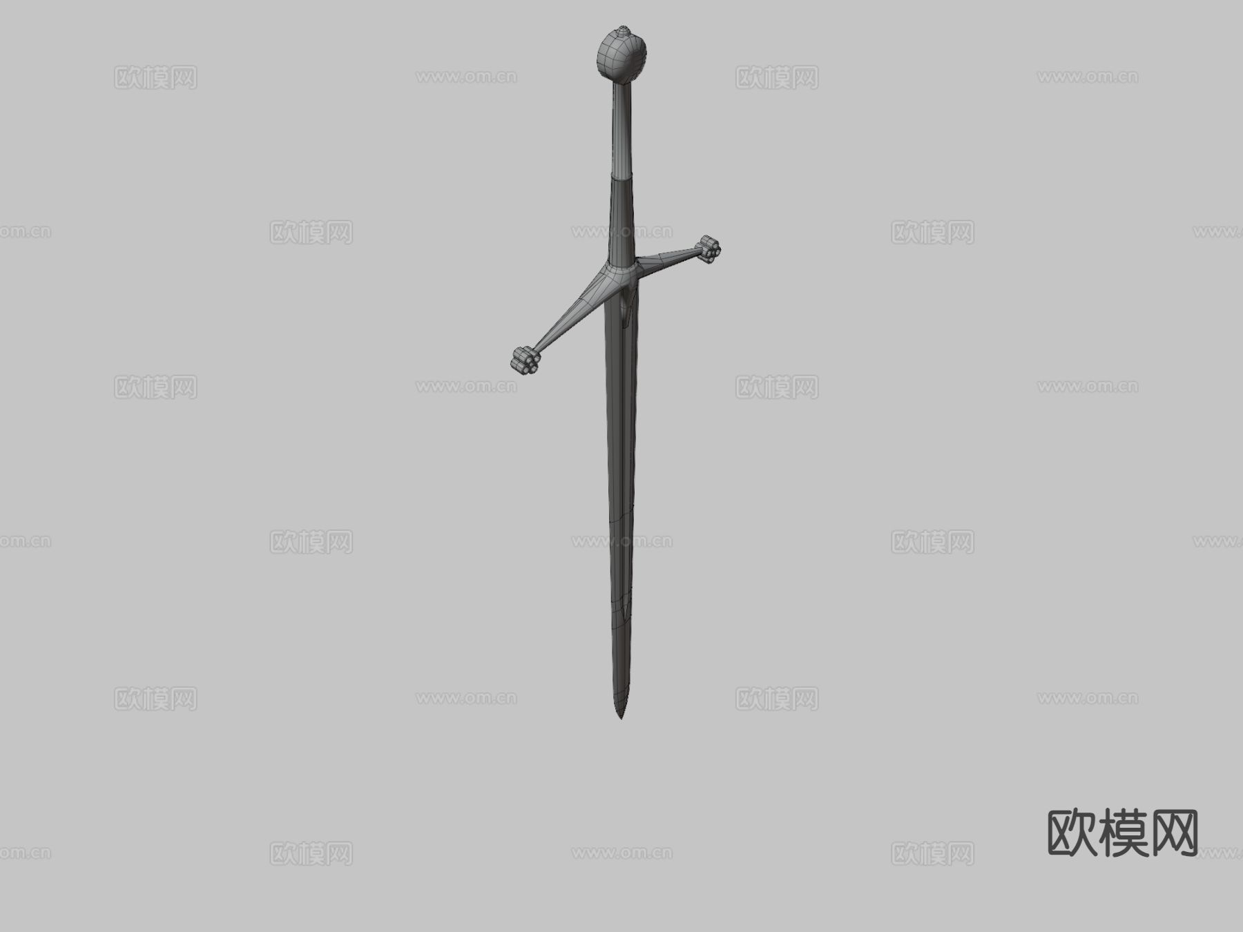 克雷莫剑 光剑 游戏道具su模型下载（渲染图3）