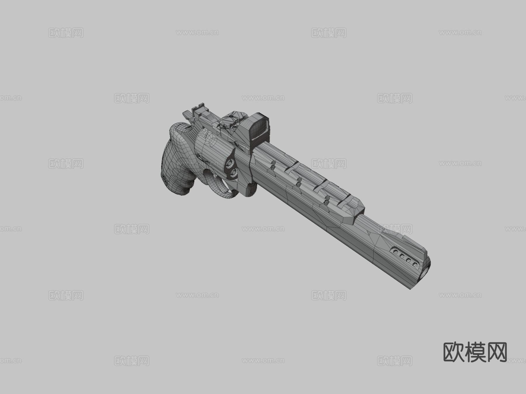 左轮手枪 枪支 枪械su模型下载（渲染图3）