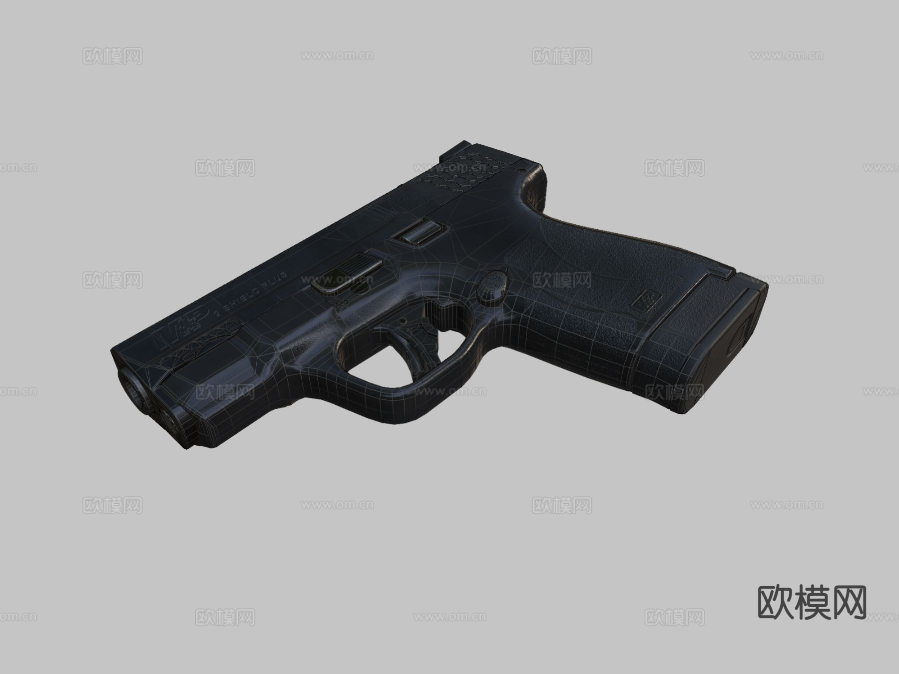 手枪 枪支 枪械su模型下载（渲染图1）