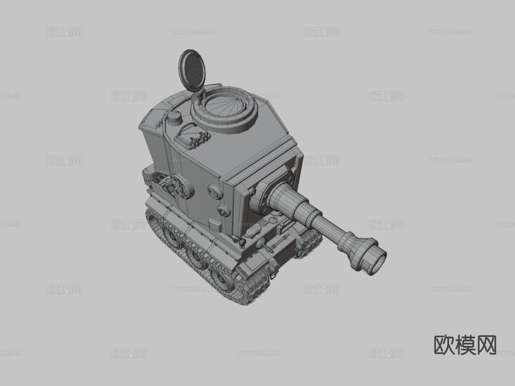 卡通德国虎坦克su模型下载（渲染图3）