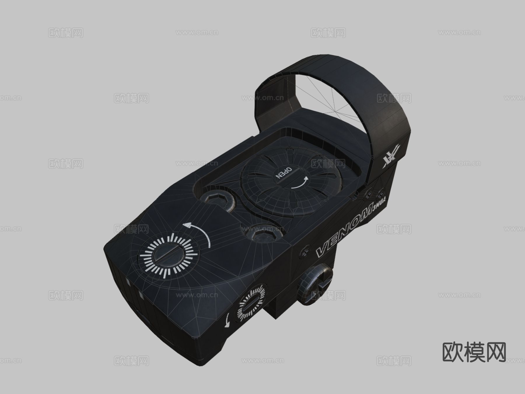 红点瞄准镜su模型下载（渲染图1）