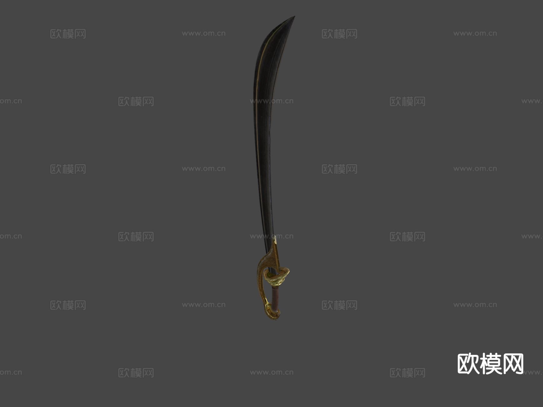 海盗军刀 弯刀su模型下载（渲染图6）