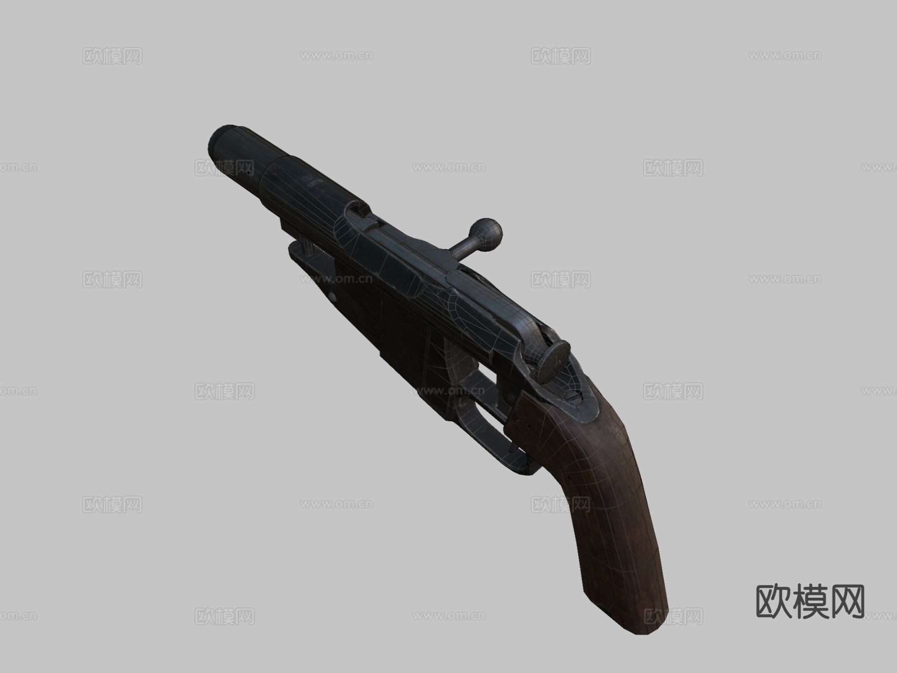 莫辛纳甘手枪su模型下载（渲染图3）