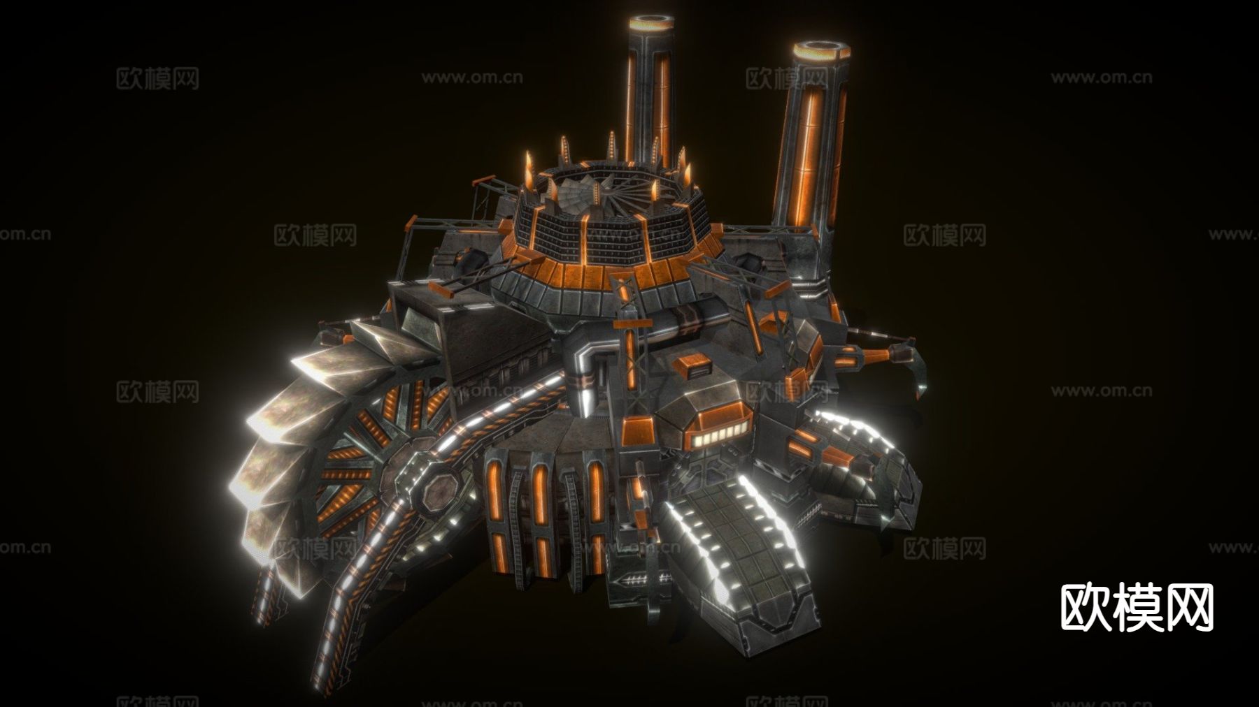 科幻建筑su模型下载（渲染图2）