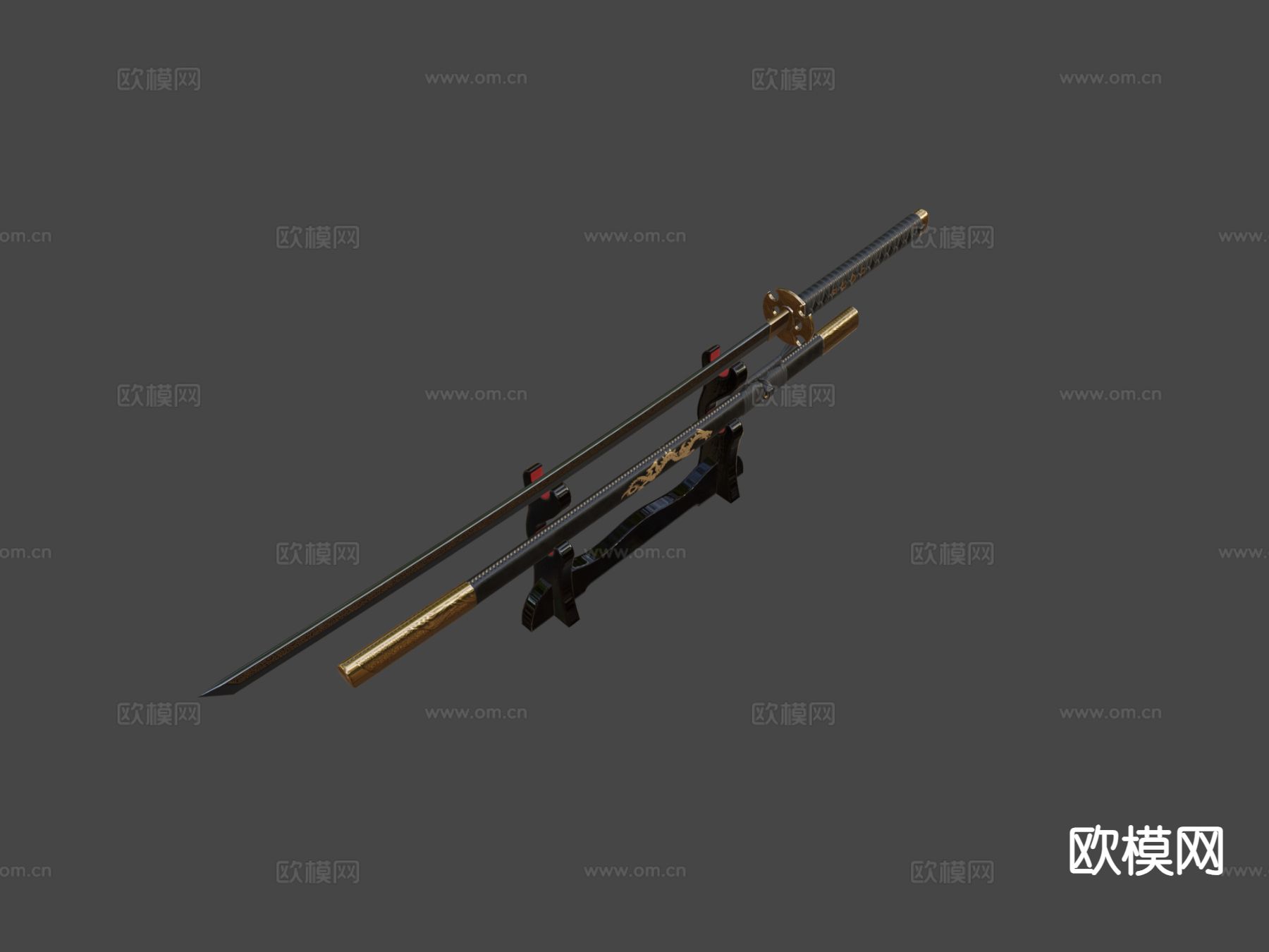 武士刀su模型下载（渲染图4）