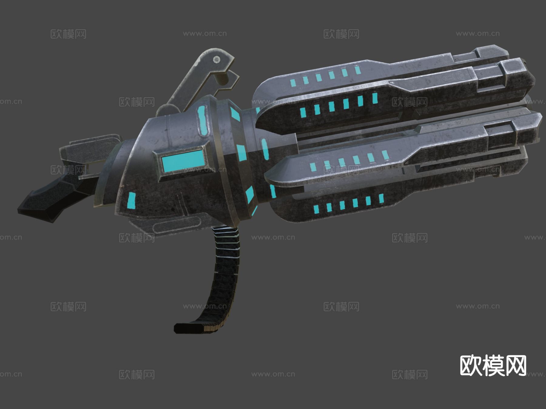 迷你炮 武器su模型下载（渲染图7）