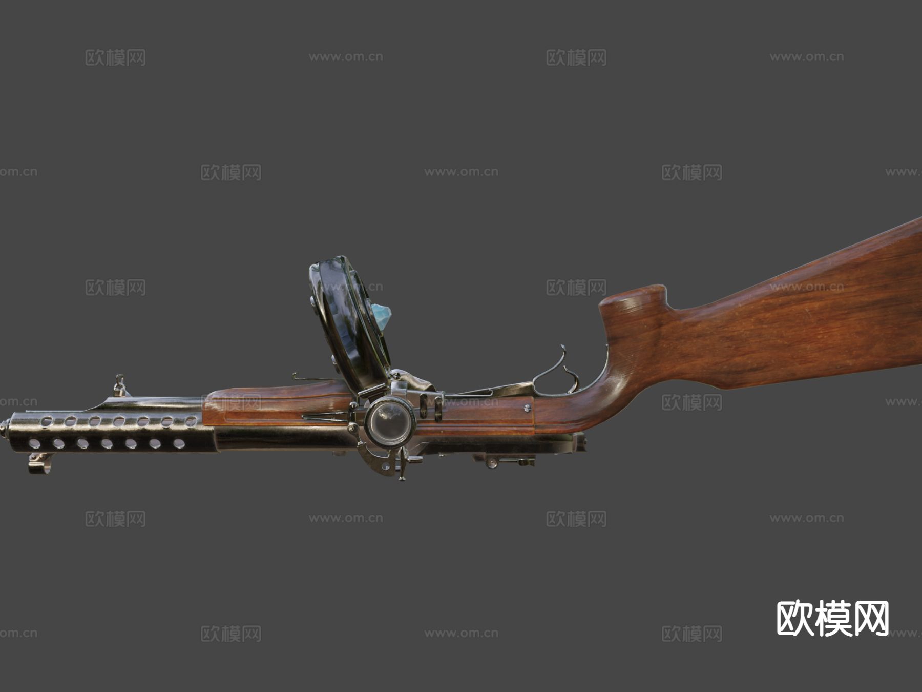 燧发冲锋枪su模型下载（渲染图6）