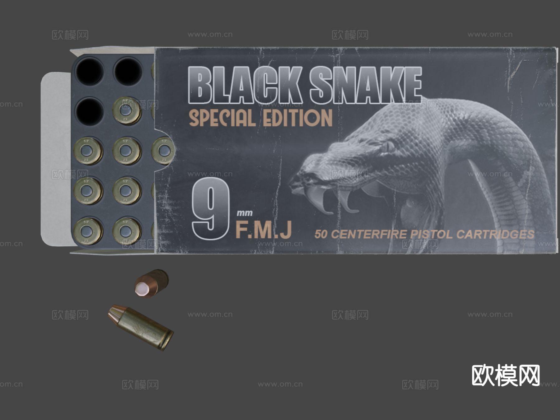 手枪子弹(弹药)su模型下载（渲染图6）