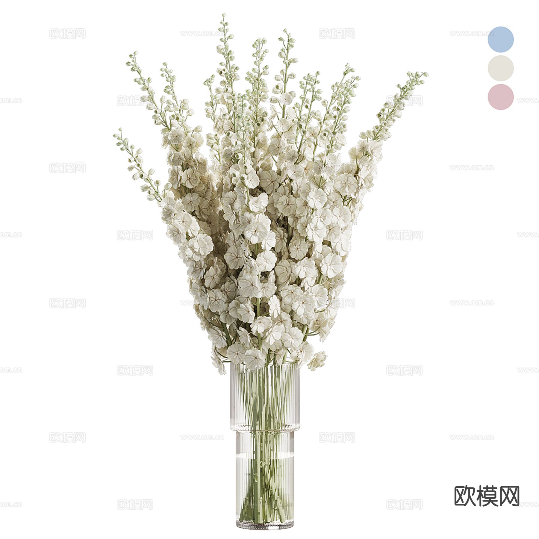 现代插花 花瓶花艺3d模型