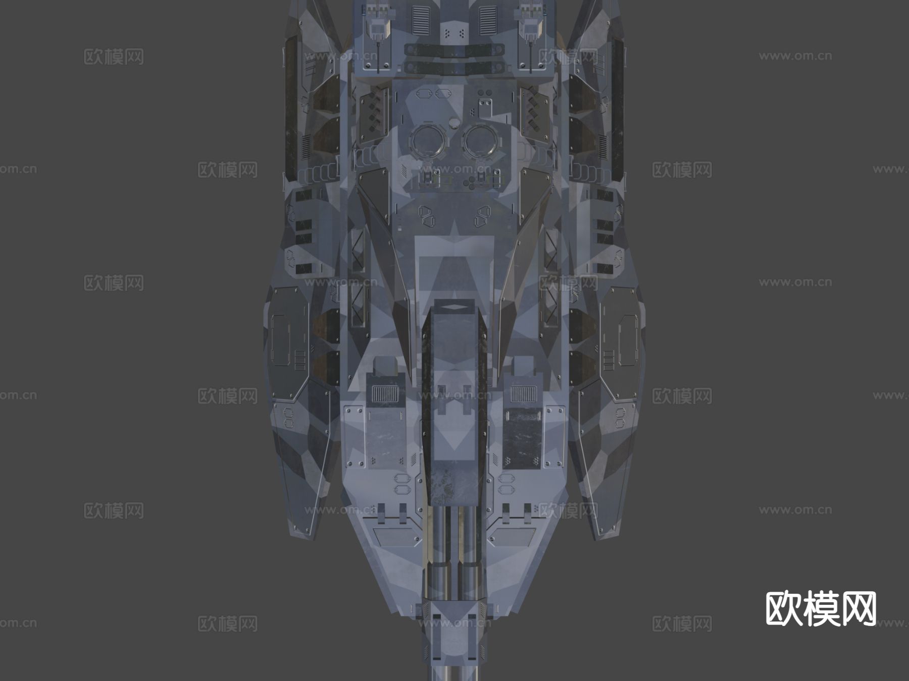 科幻蝎子重型反重力坦克su模型下载（渲染图7）