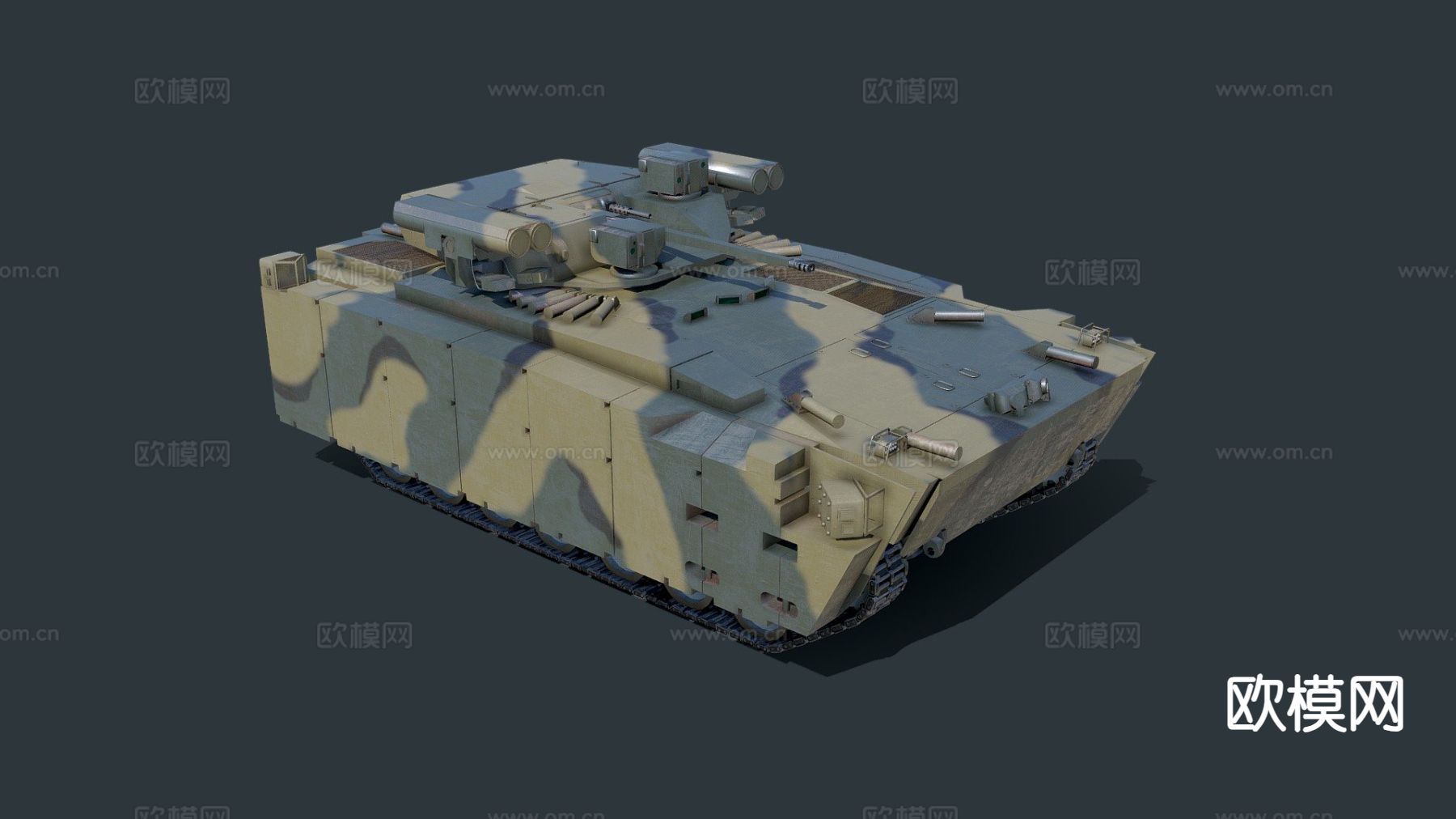 库尔加内茨坦克su模型下载（渲染图2）