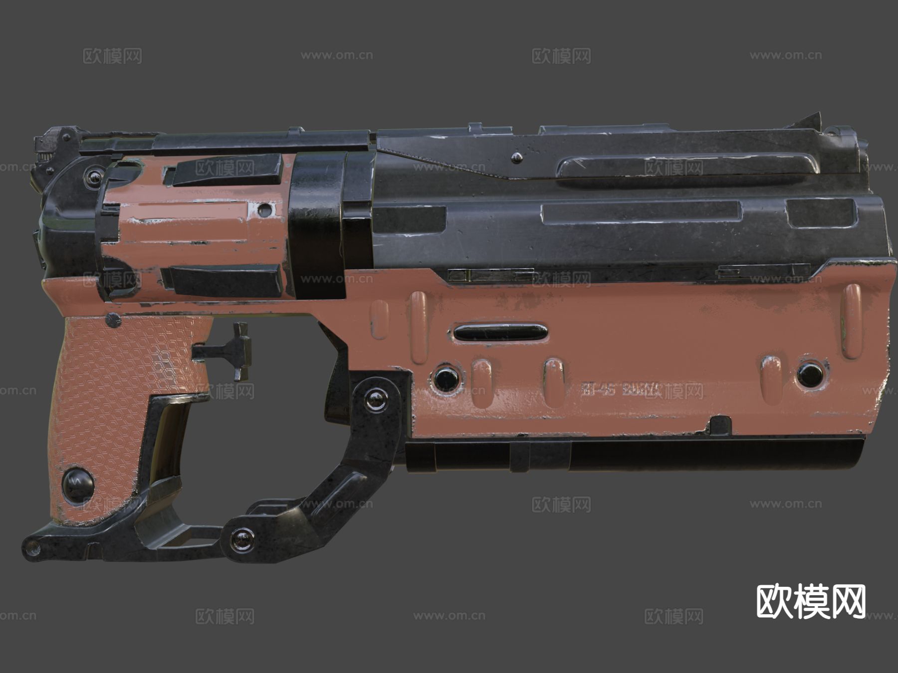 科幻手枪 枪支 枪械su模型下载（渲染图5）