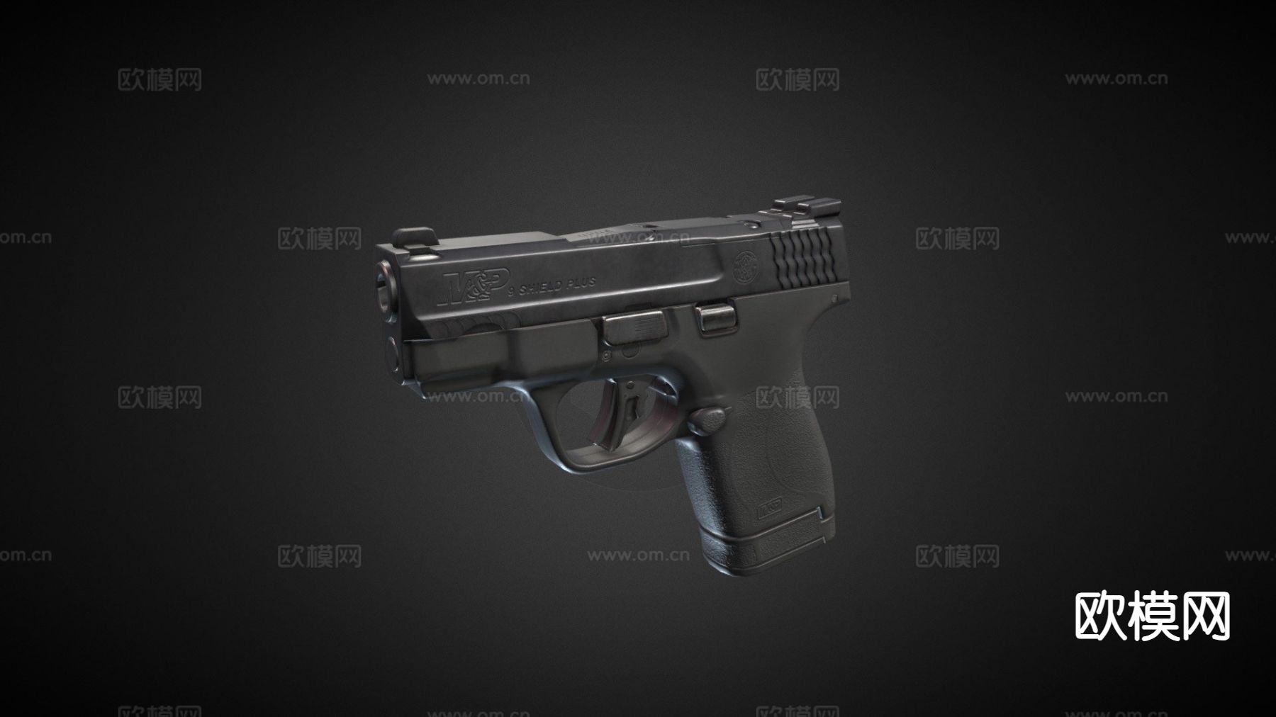 手枪 枪支 枪械su模型下载（渲染图2）
