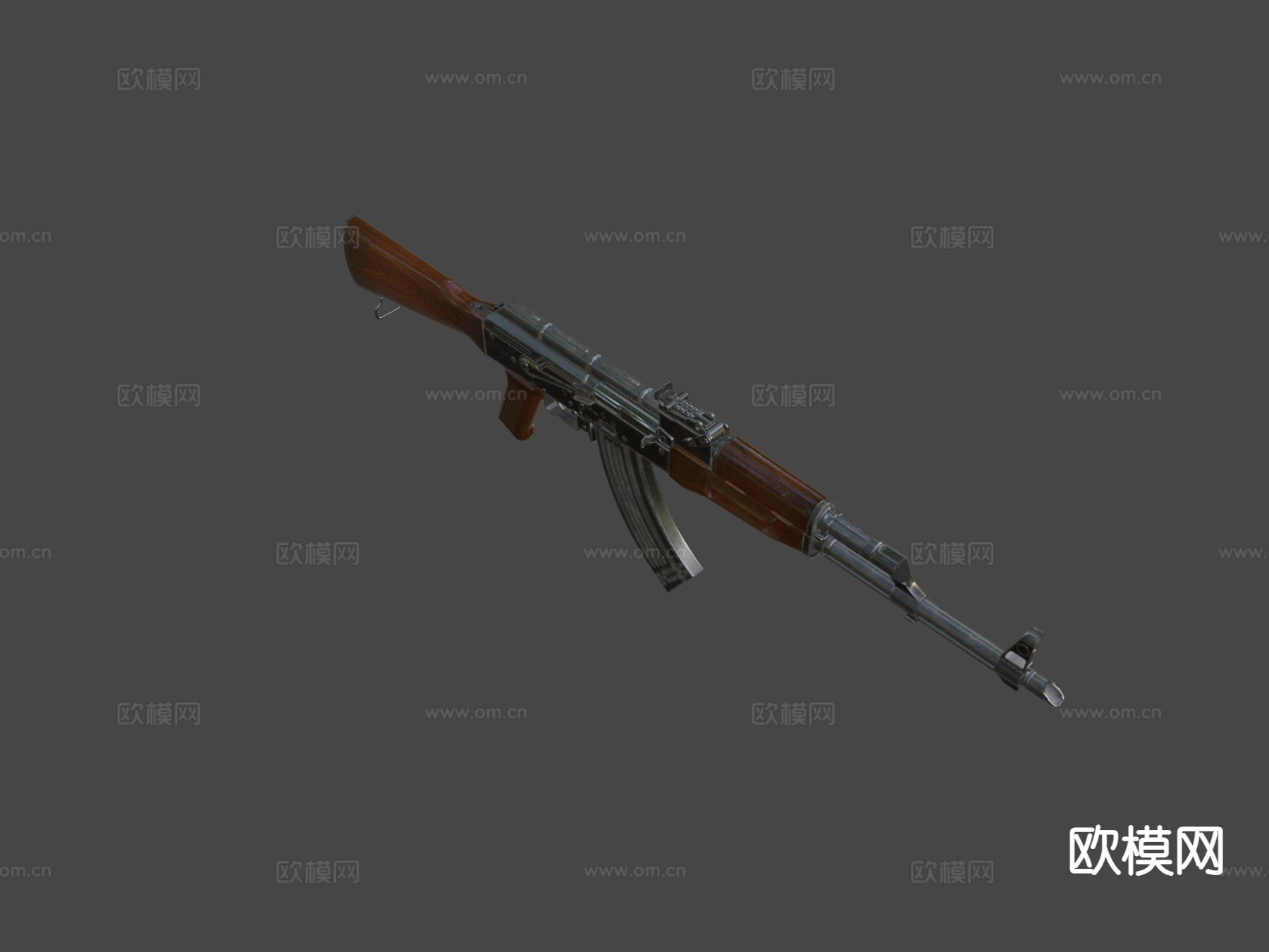 AK-47步枪 枪支 枪械su模型下载（渲染图6）