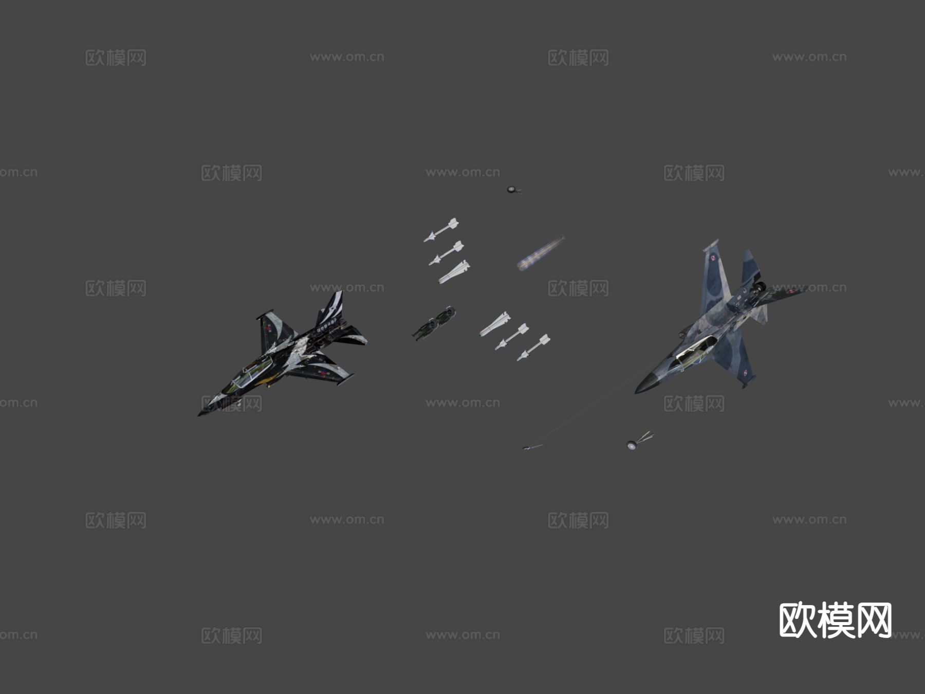 金鹰飞机 战斗机su模型下载（渲染图4）