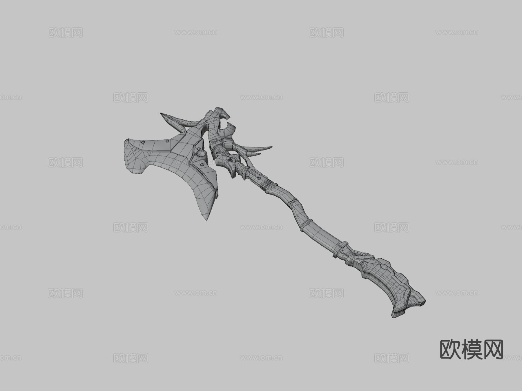 巨斧su模型下载（渲染图1）