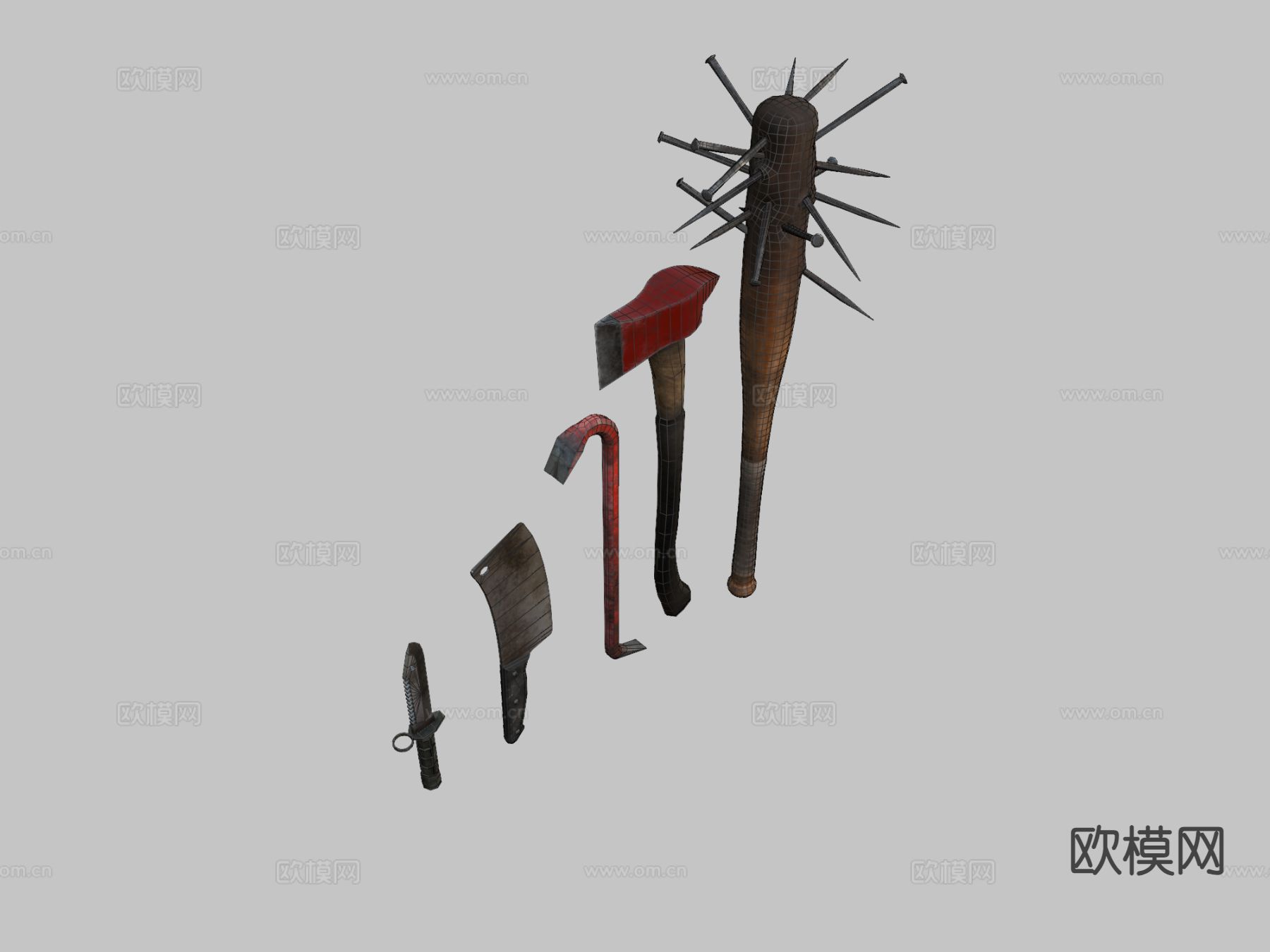 生存武器 近战武器包su模型下载（渲染图1）