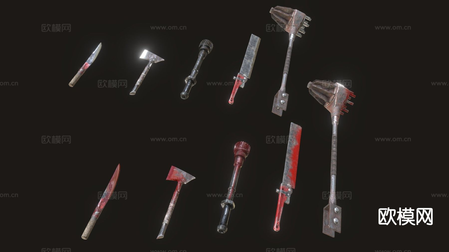 废品武器su模型下载（渲染图2）