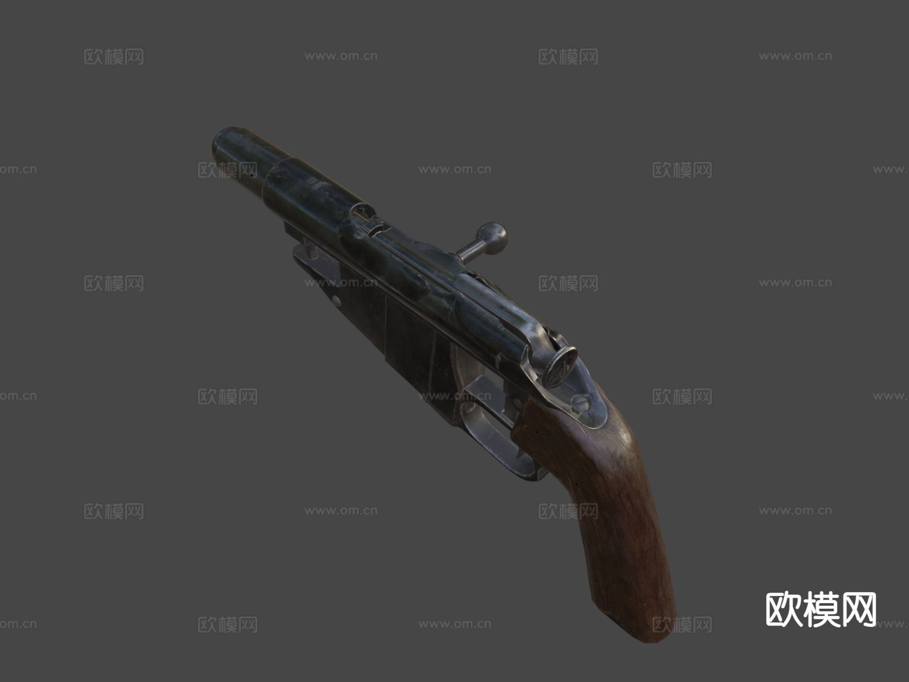 莫辛纳甘手枪su模型下载（渲染图7）