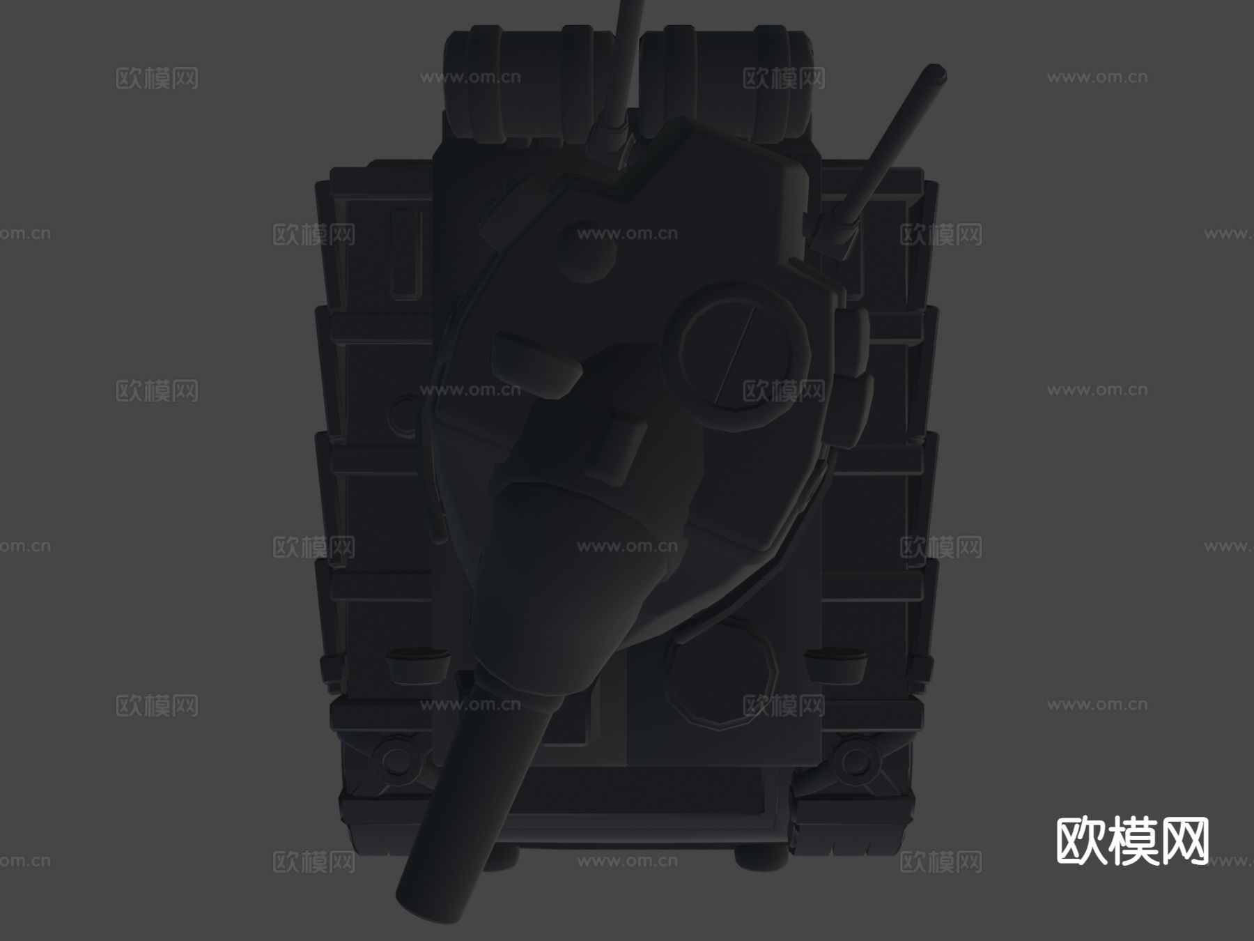 沙漠坦克su模型下载（渲染图5）