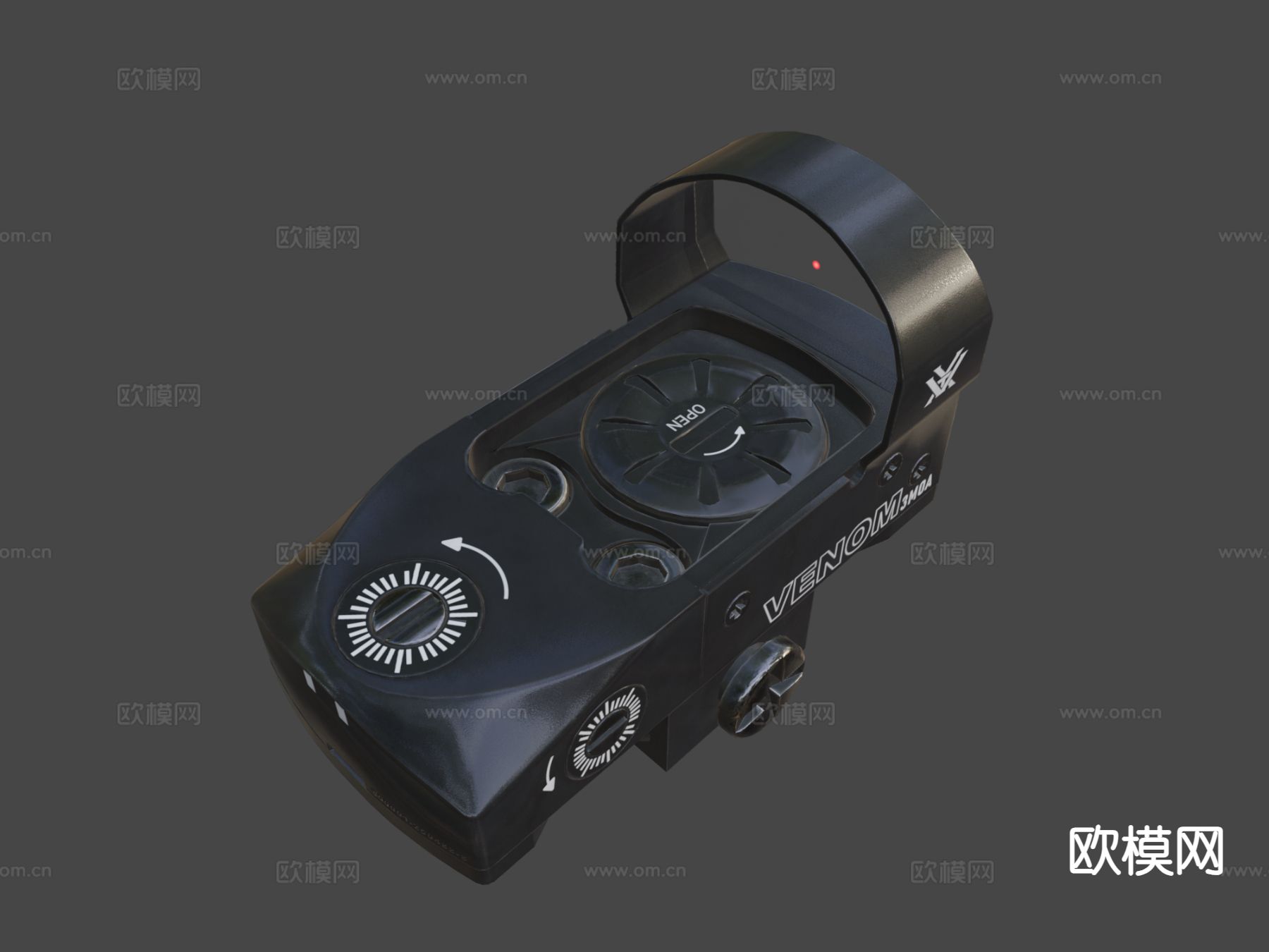 红点瞄准镜su模型下载（渲染图4）