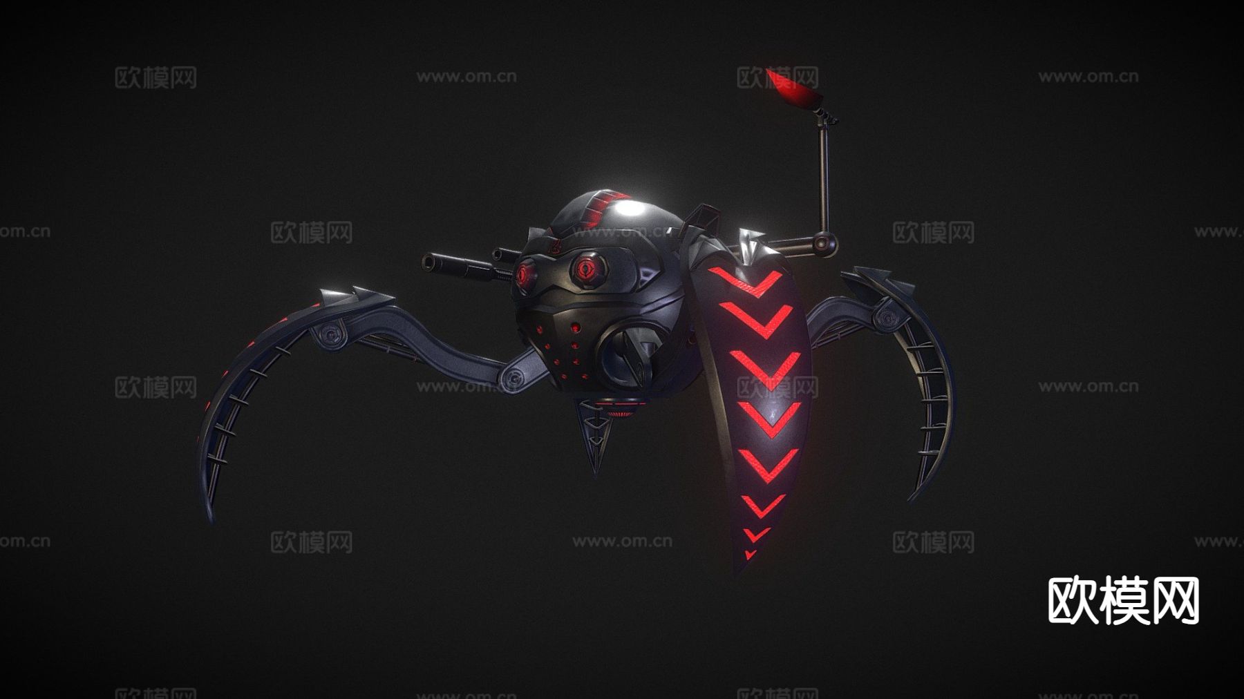 机械蜘蛛su模型下载（渲染图2）