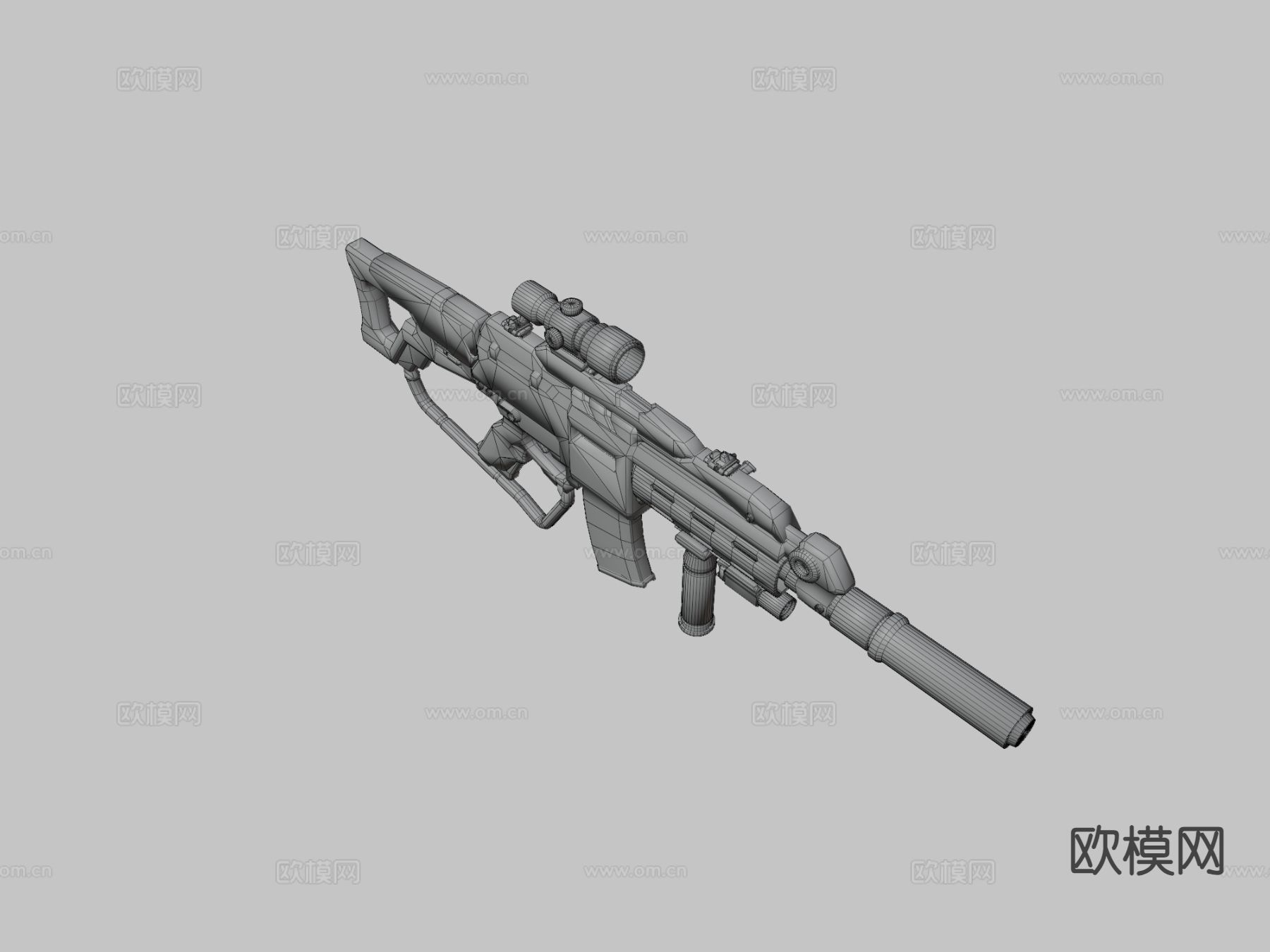 MK19步枪 枪支 枪械su模型下载（渲染图3）