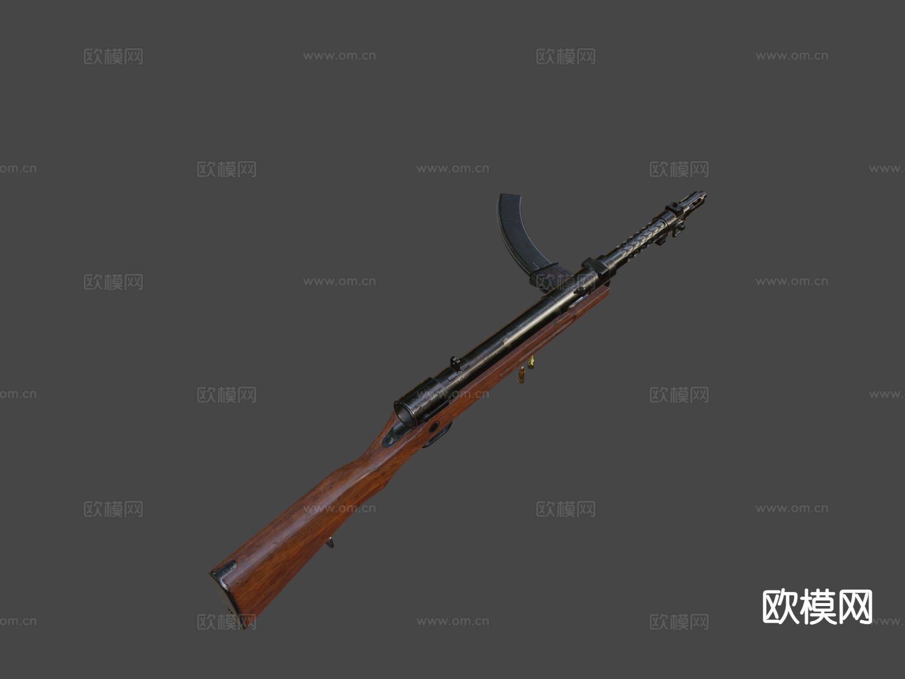 型冲锋枪su模型下载（渲染图5）