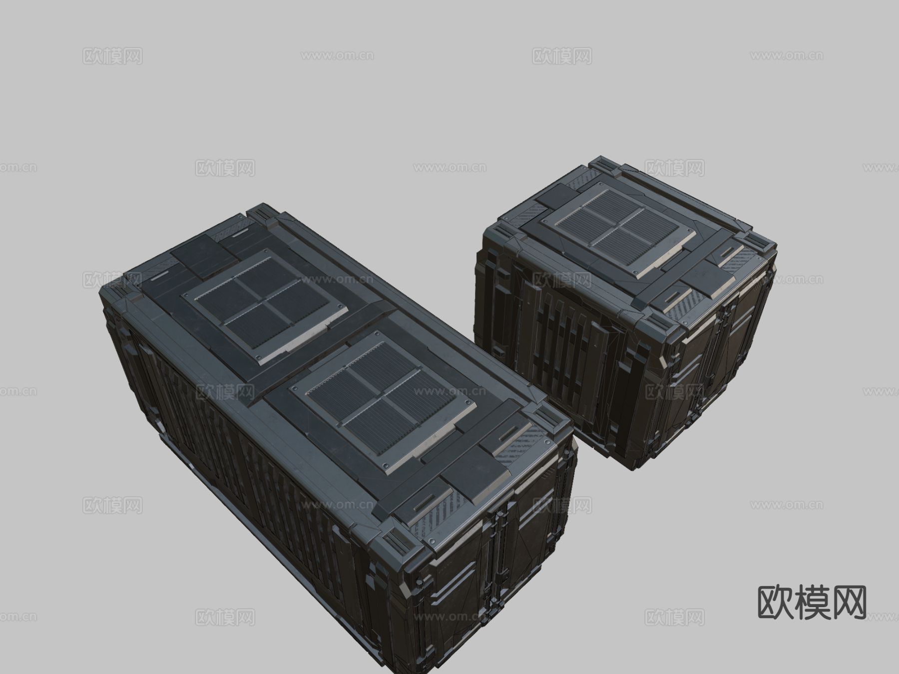 科幻工业容器su模型下载（渲染图3）