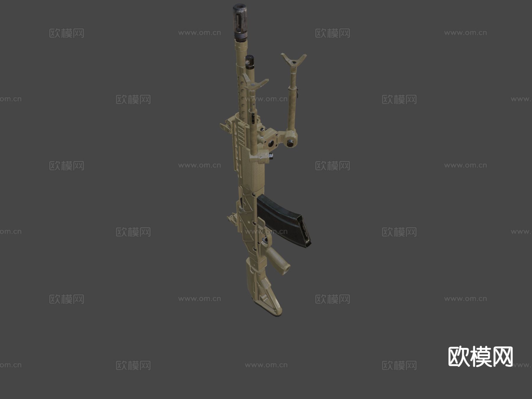 管制武器步枪su模型下载（渲染图4）