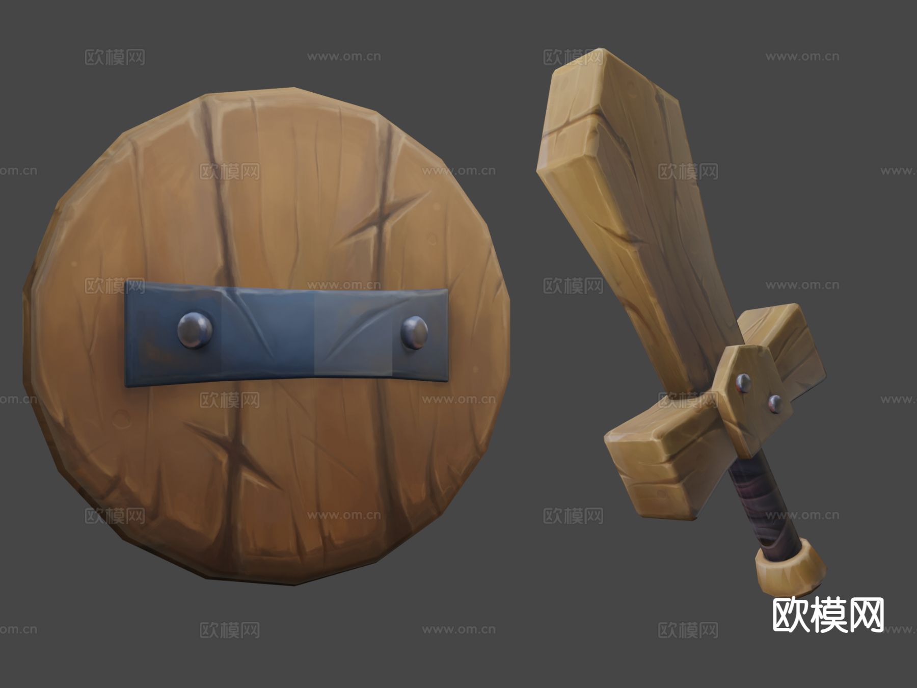 剑和盾su模型下载（渲染图7）