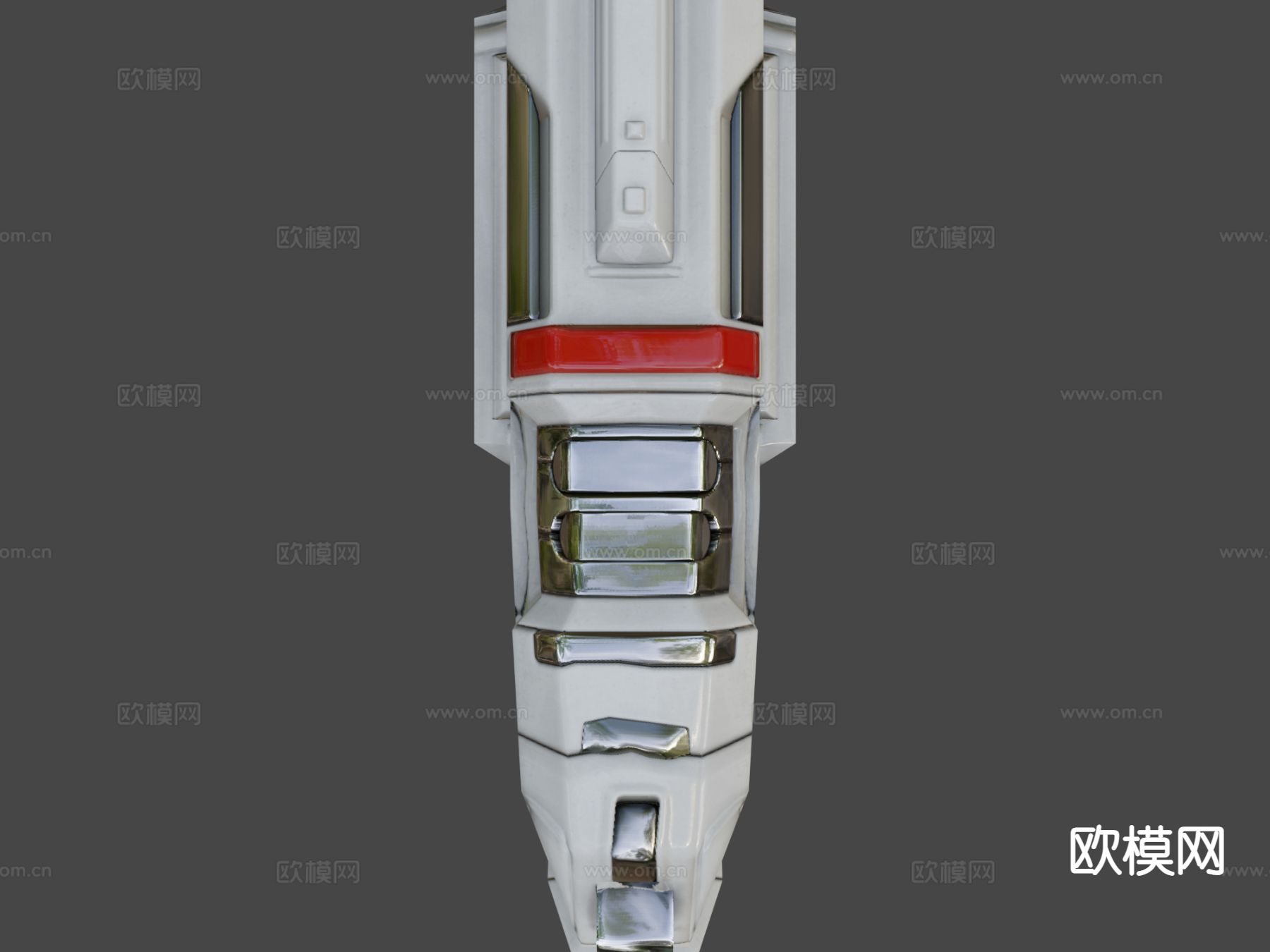 科幻简易手枪su模型下载（渲染图7）