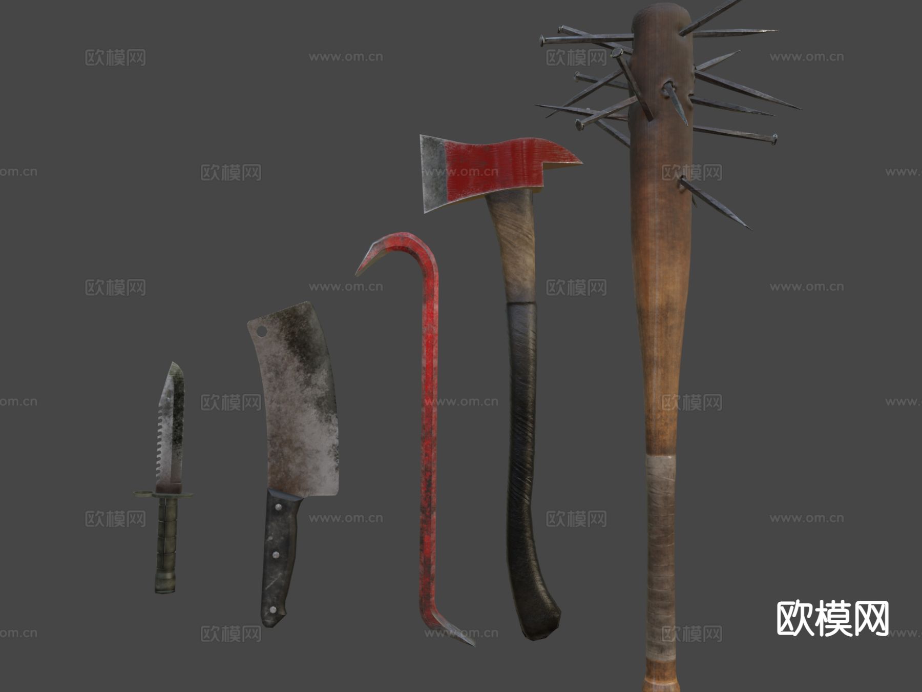 生存武器 近战武器包su模型下载（渲染图6）