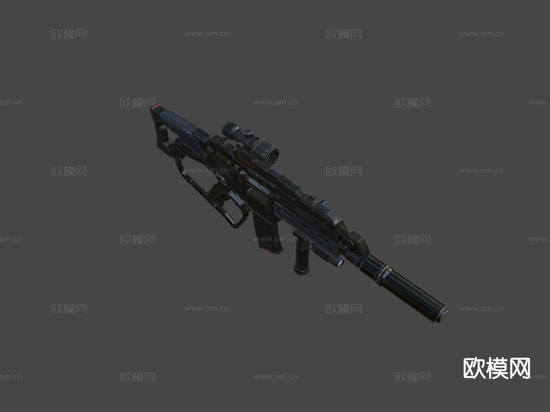 MK19步枪 枪支 枪械su模型下载（渲染图4）