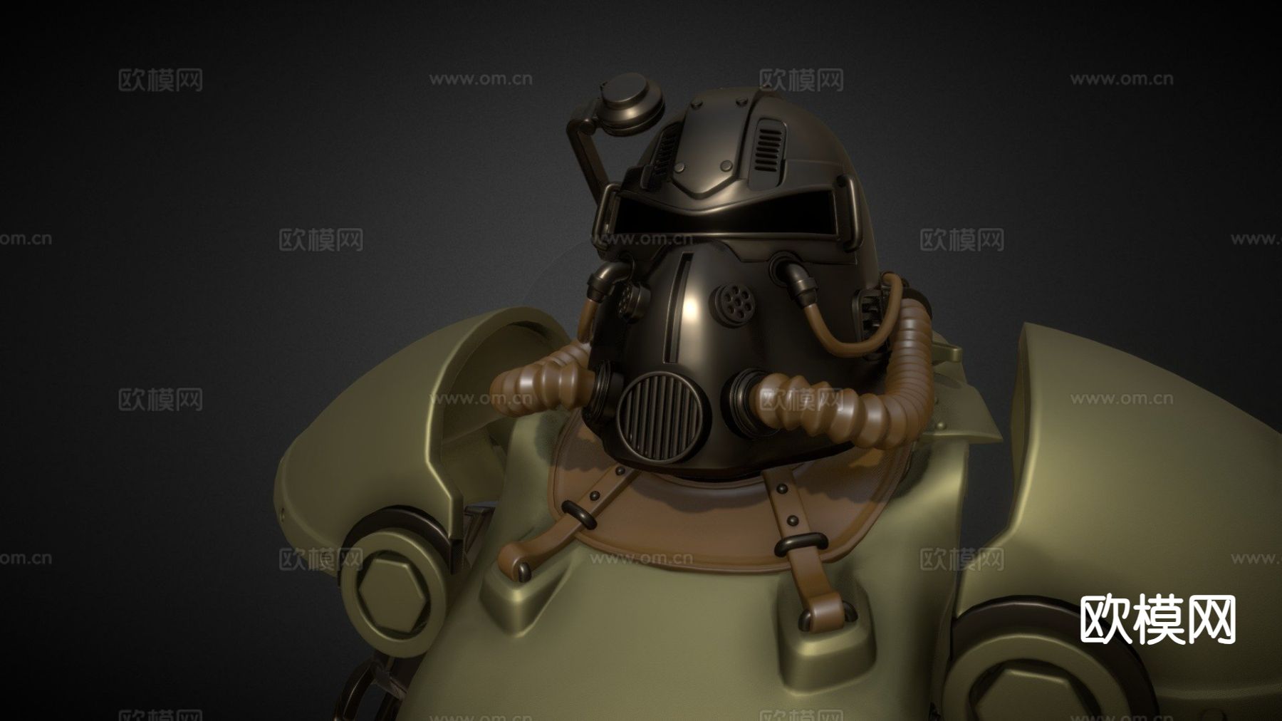 动力装甲T51型su模型下载（渲染图2）