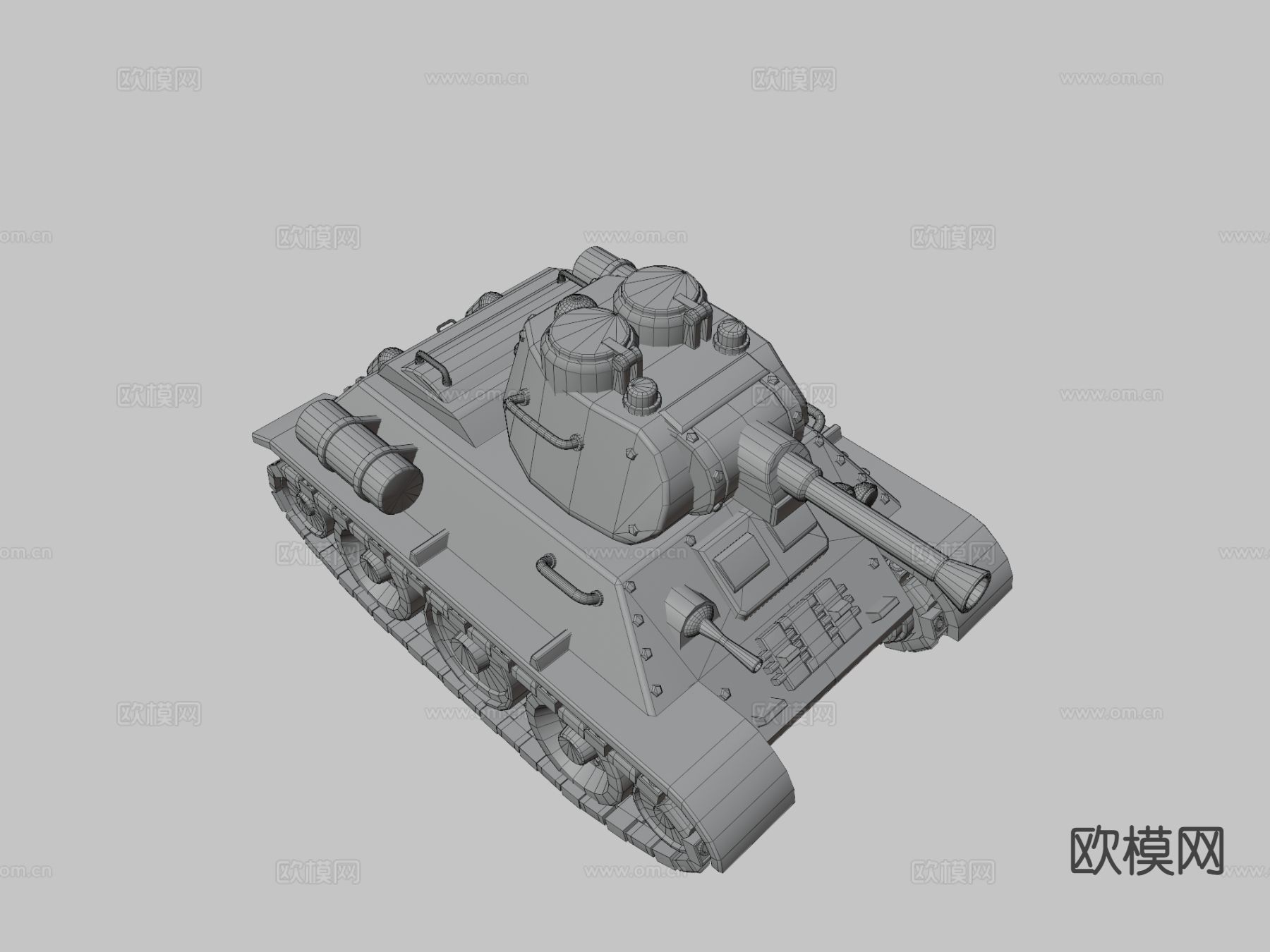 卡通风格坦克su模型下载（渲染图1）