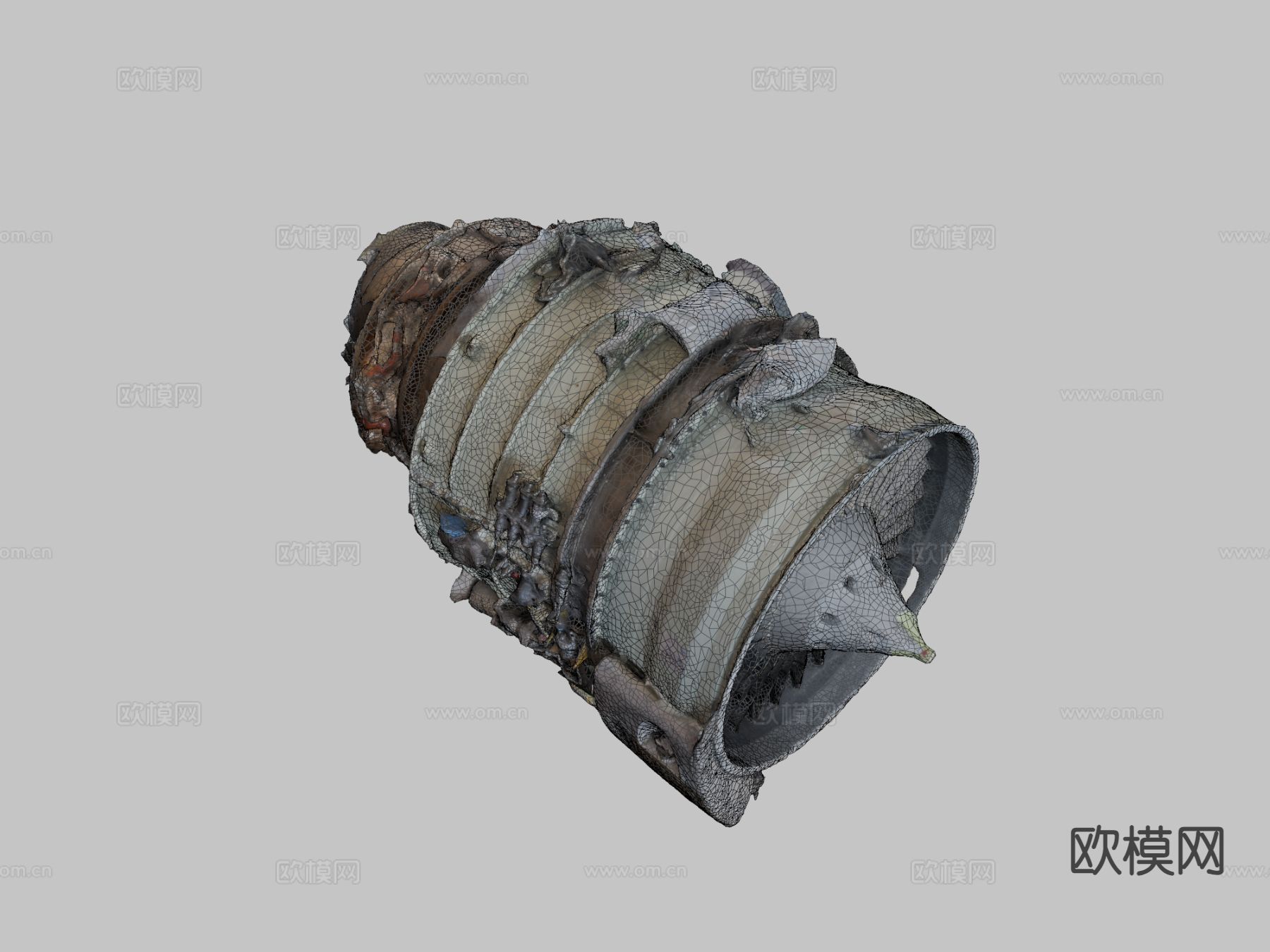 喷气式涡轮发动机su模型下载（渲染图3）