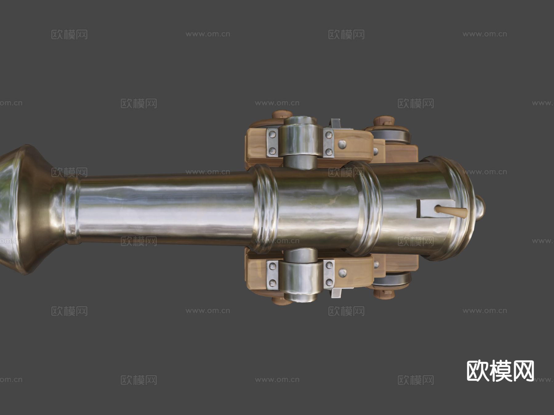 卡通海盗加农炮su模型下载（渲染图6）
