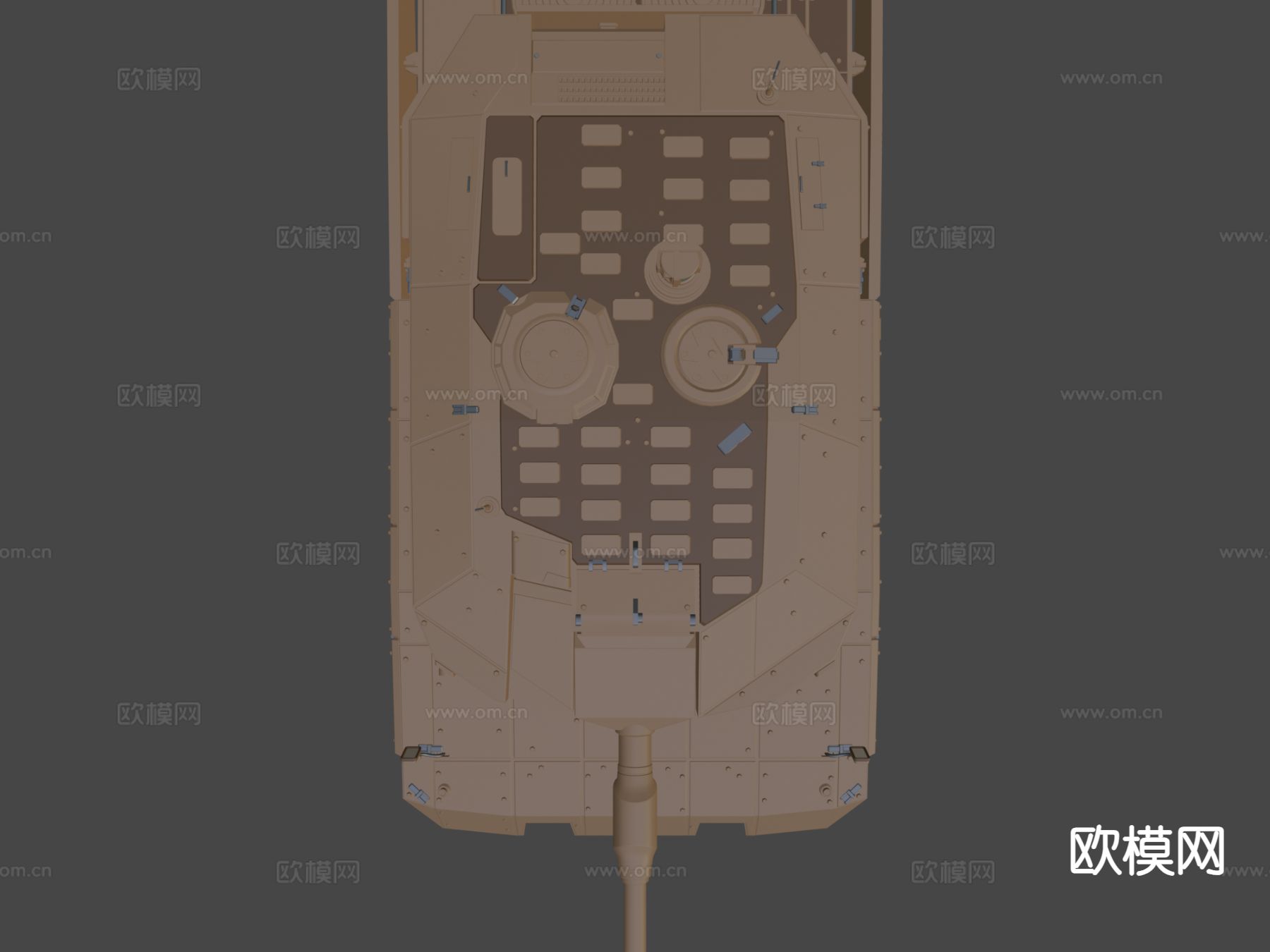 豹2A7坦克su模型下载（渲染图7）