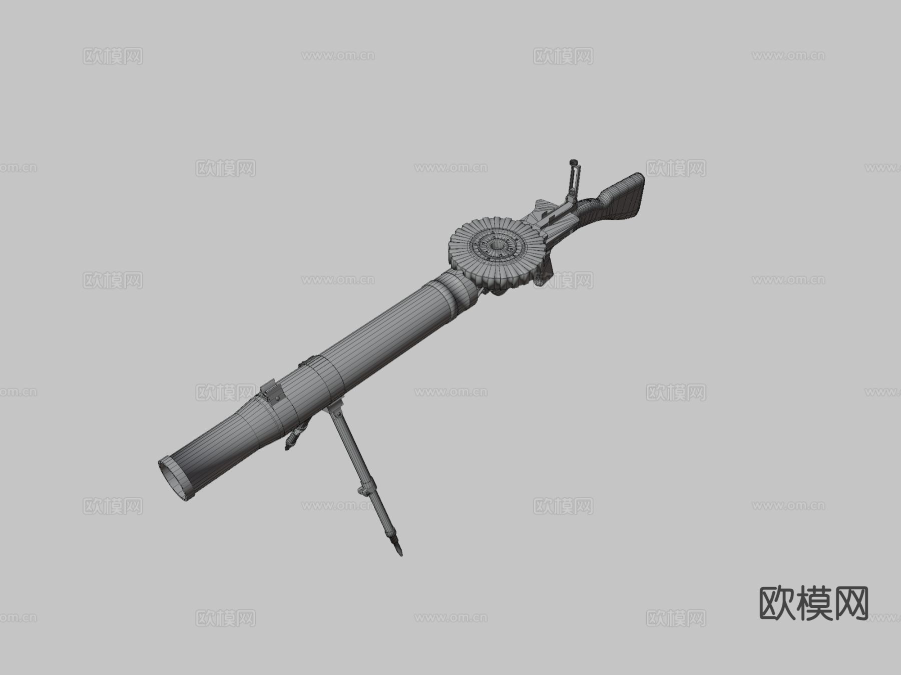 路易斯枪 枪支 枪械su模型下载（渲染图3）