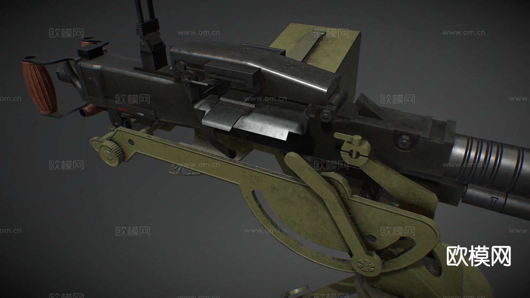科幻步枪su模型下载（渲染图2）
