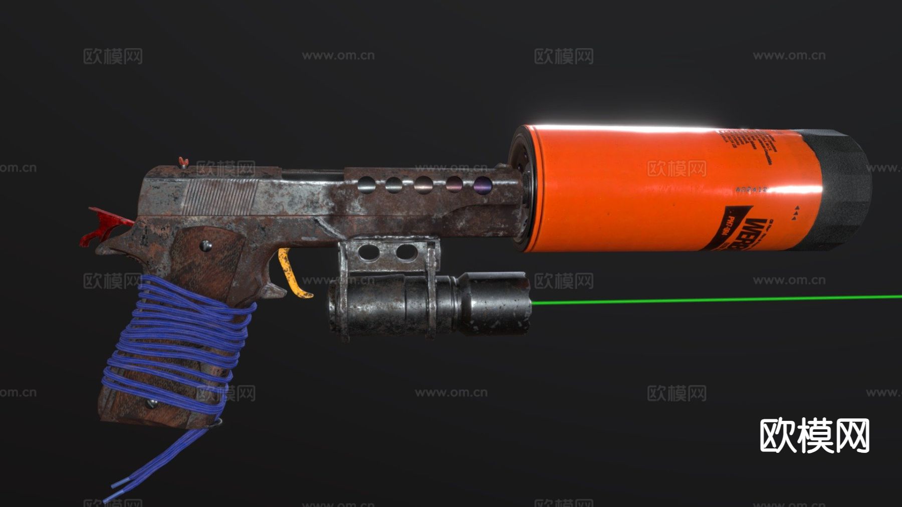 气枪su模型下载（渲染图3）
