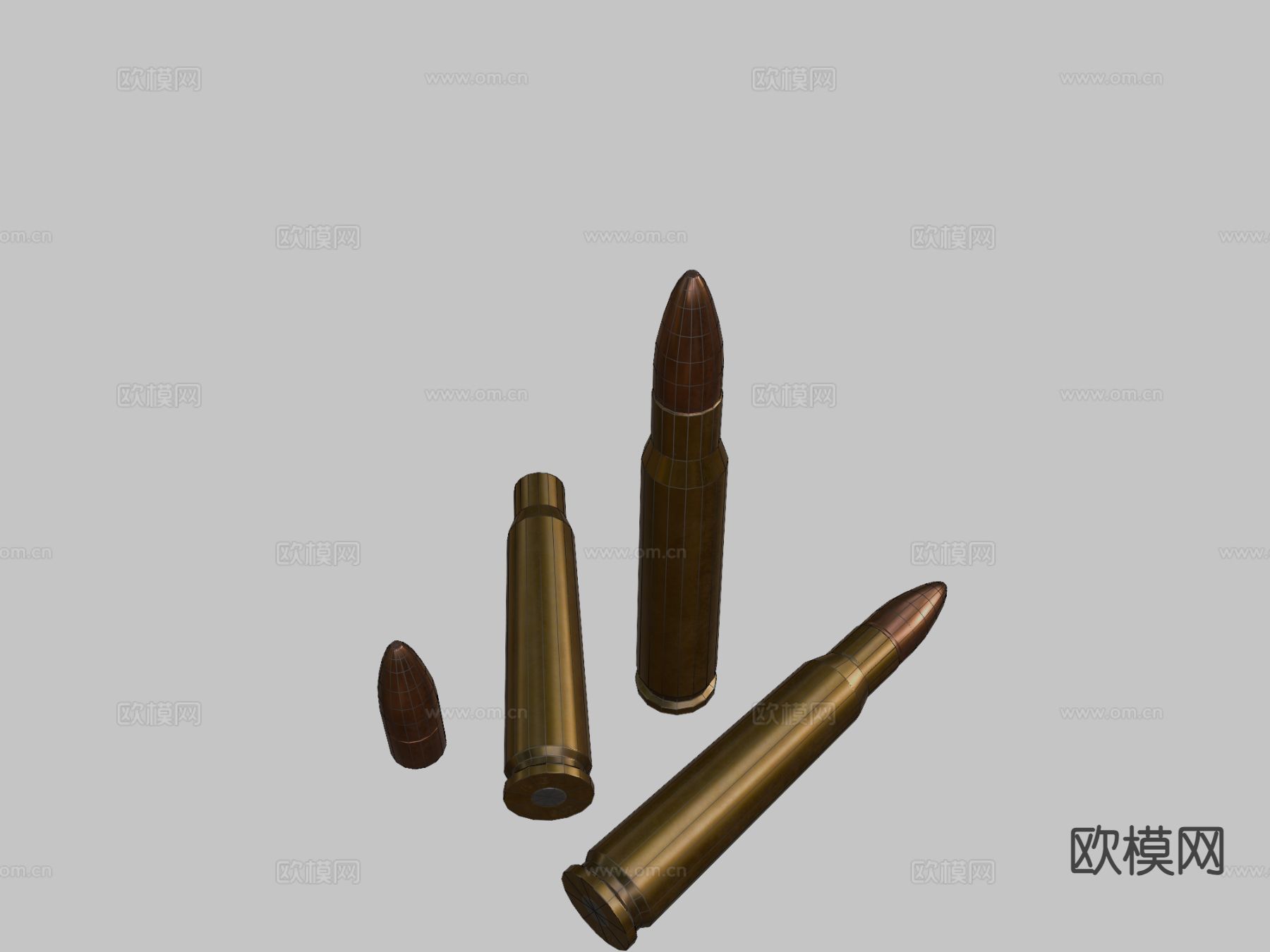 弹药5.56X45mmsu模型下载（渲染图1）