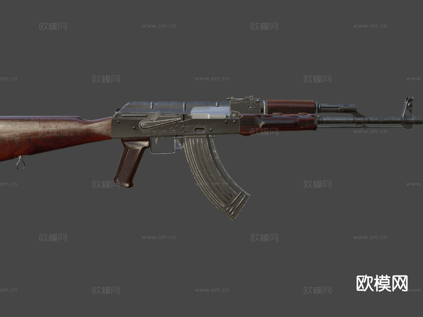 AK47步枪 枪支 枪械su模型下载（渲染图4）