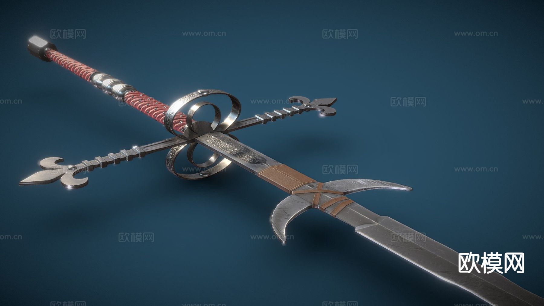 双手剑su模型下载（渲染图2）
