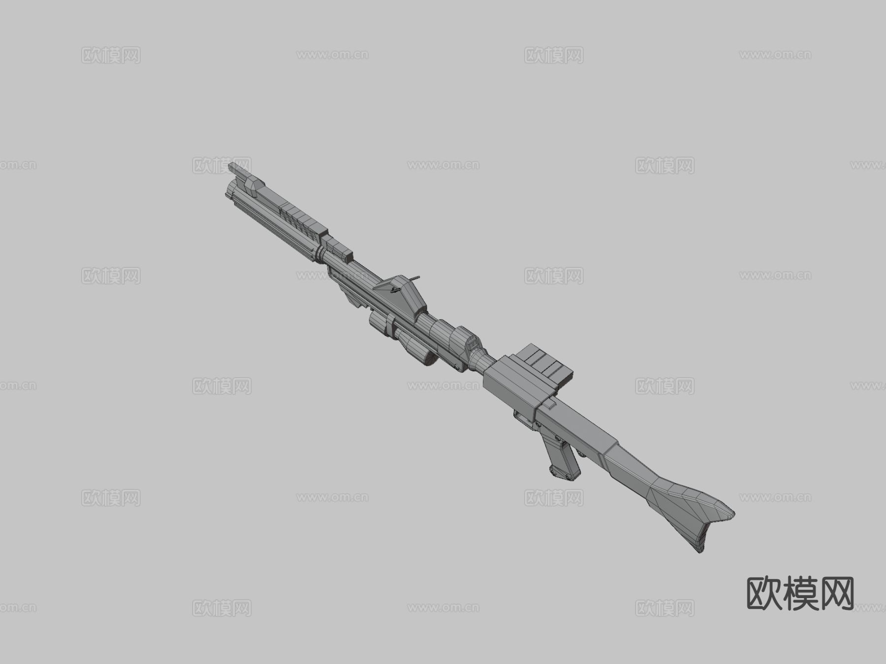 科幻步枪su模型下载（渲染图3）