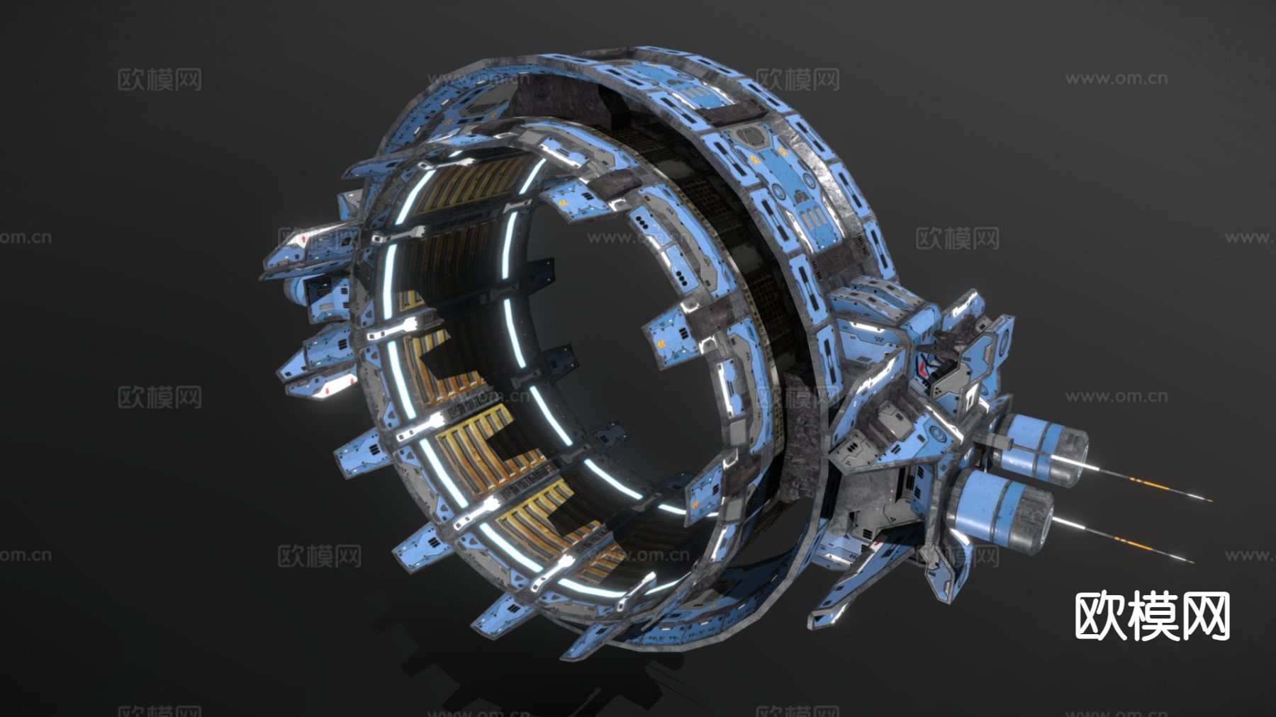 科幻跳跃门su模型下载（渲染图2）